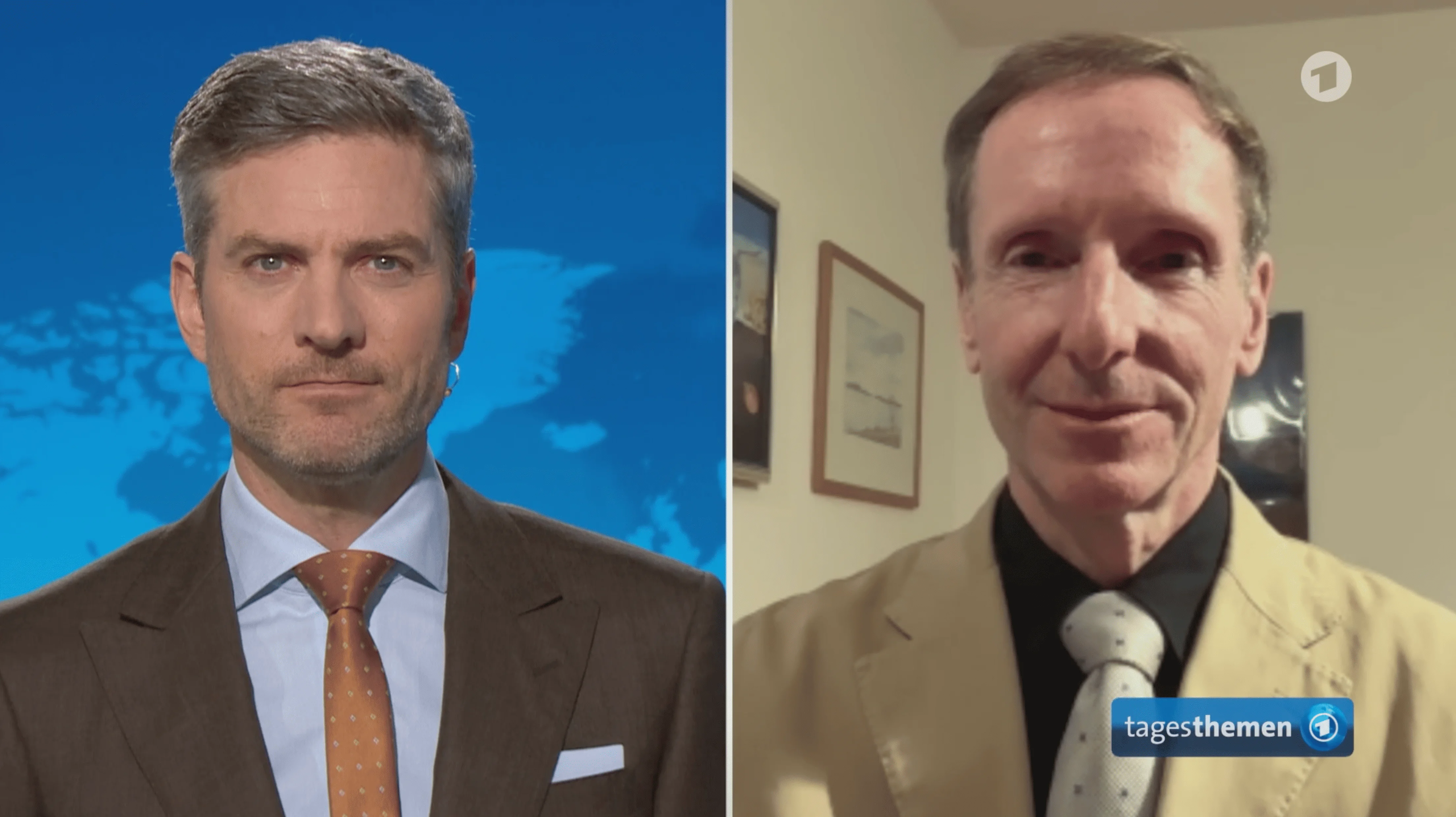 Dr. Joachim Weber bei den Tagesthemen.