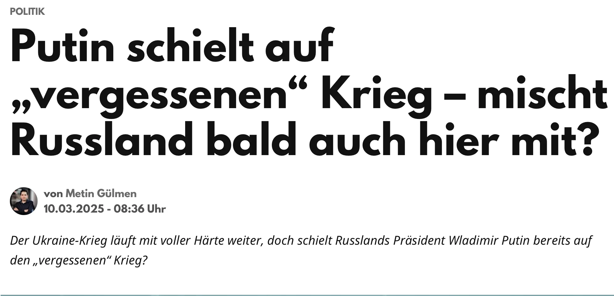 Schlie zum Russland-Ukraine-Krieg