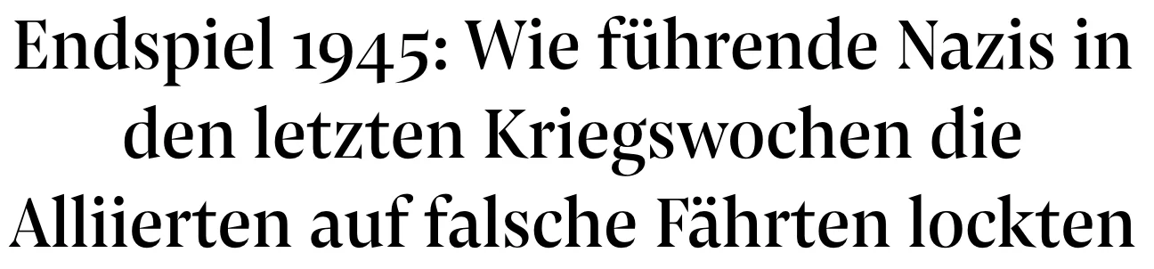 Prof. Dr. Ulrich Schlie in der Neuen Zürcher Zeitung über die letzten Kriegswochen im Jahr 1945