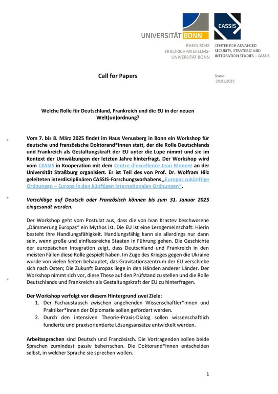 Call for Papers