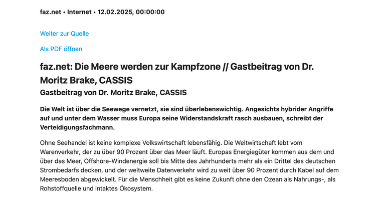 Brake Die Meere werden zur Kampfzone Brake Die Meere werden zur Kampfzone