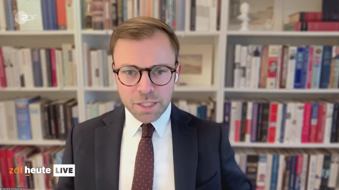 Dr. habil. Hendrik Ohnesorge im Interview mit ZDF heute live