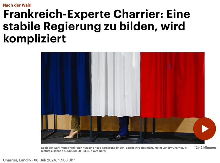 Dr. Charrier in an interview with Deutschlandfunk Kultur
