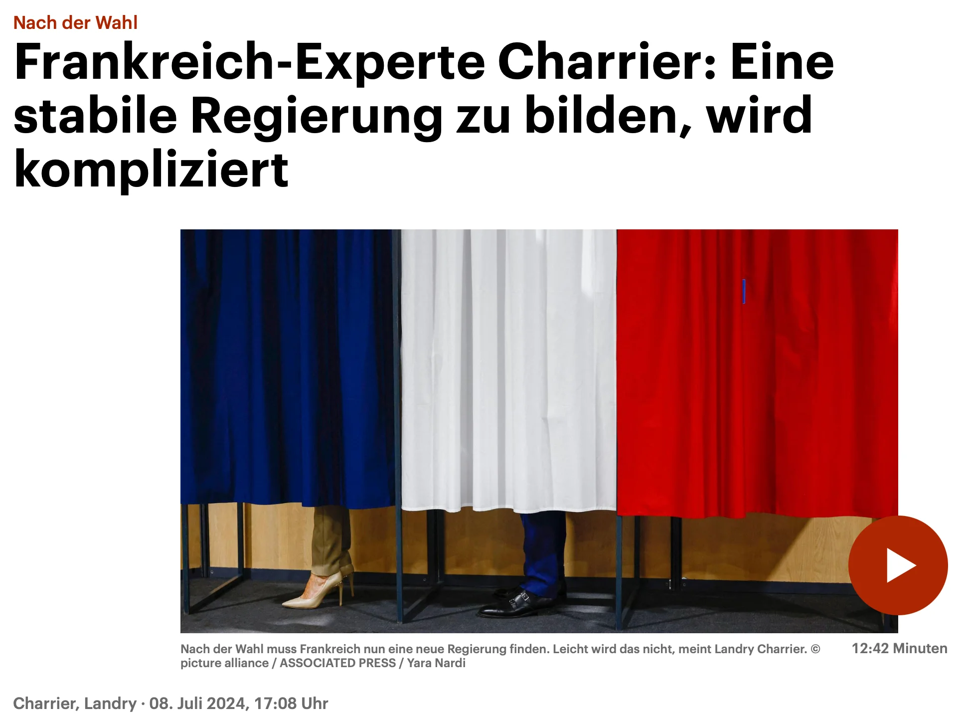 Dr. Charrier in an interview with Deutschlandfunk Kultur