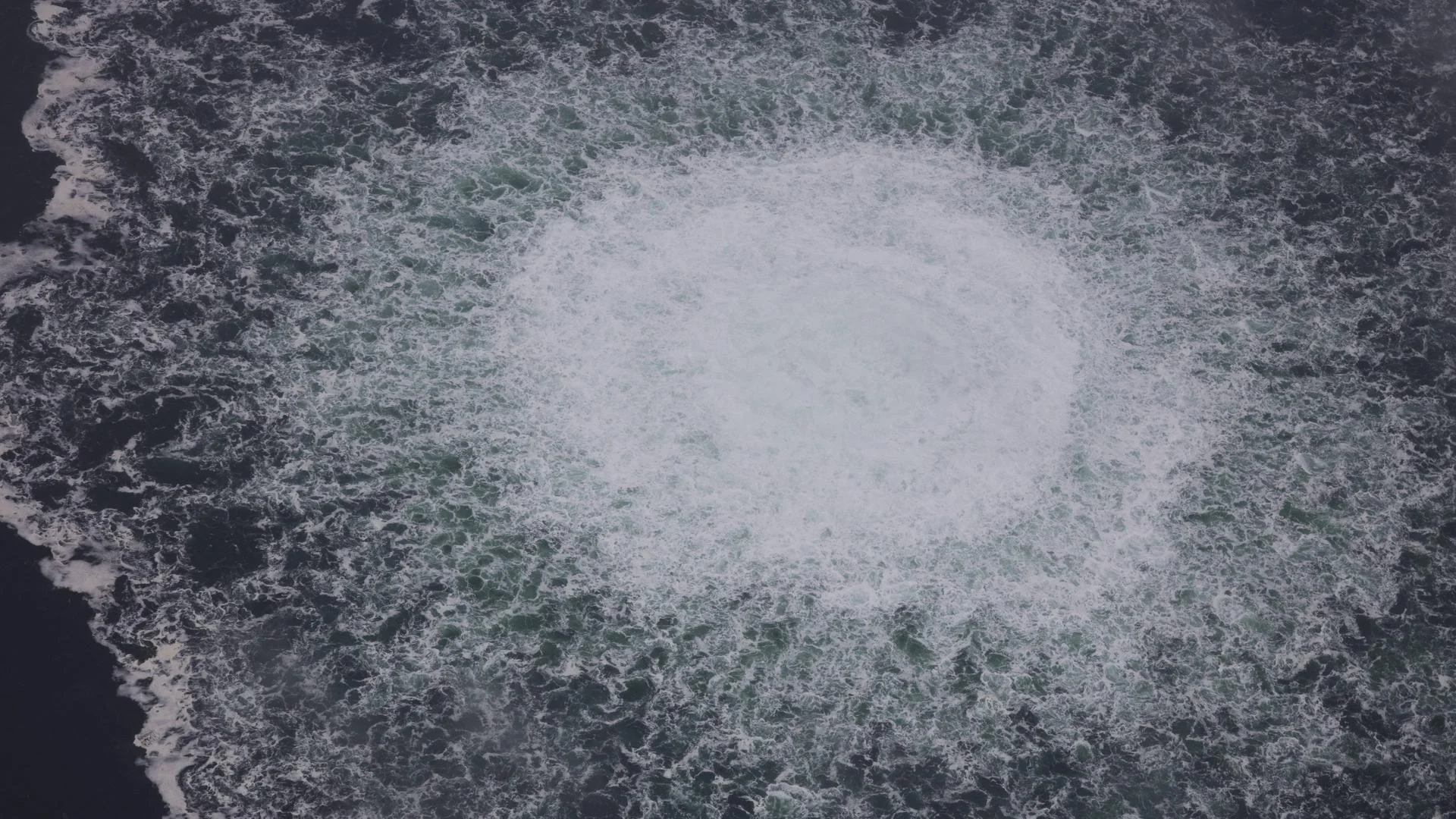 Explosion of the Nord Stream pipelines in September 2022 near the Danish island of Bornholm.