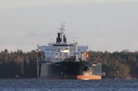 The oil tanker "Eagle 2" off Finnland's coast in December 2024.
