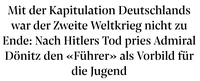 Prof. Dr. Ulrich Schlie zur Kapitulation Deutschlands am 8. Mai 1945 in der Neuen Zürcher Zeitung
