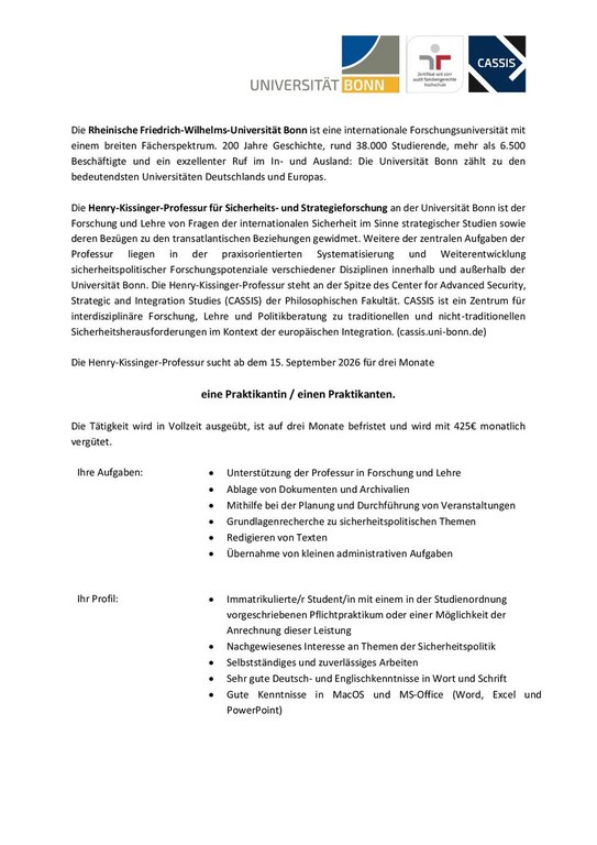 Call for Applications